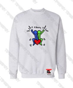 Keith Haring Love Each Other Viral Fashion Sweatshirt