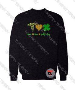 Peace Love Patty’s day Nurse Shamrock Viral Fashion Sweatshirt