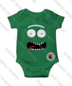 Pickle Rick Face Viral Fashion Baby Onesie