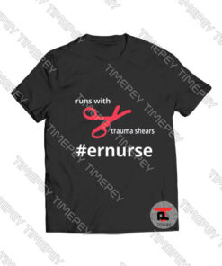 Runs With Trauma Shears Viral Fashion T Shirt