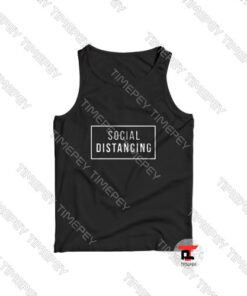 Social-Distancing-Block-Logo-Tank-Top