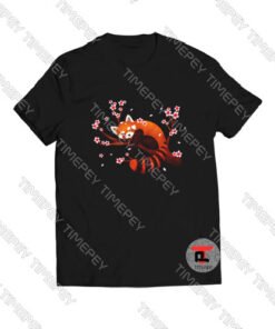Vintage Red Panda Japanese Cherry Blossom Viral Fashion T Shirt