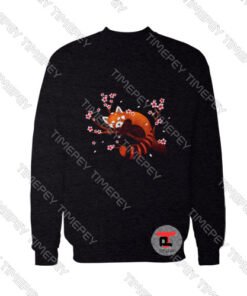 Vintage Red Panda Japanese Cherry Blossom Viral Fashion Sweatshirt