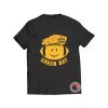 Green Bay Cheesehead Packer T Shirt Smiley Face Football S-3XL