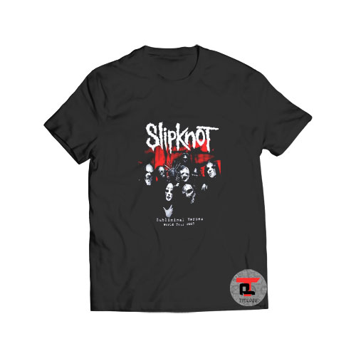 Joey Jordison Slipknot Subliminal Verses World Tour T Shirt